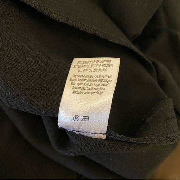 Theory Erimenthia Three-Quarter Black Sleeve Fixture Ponte Shirt Minidress Small - Picture 11 of 11